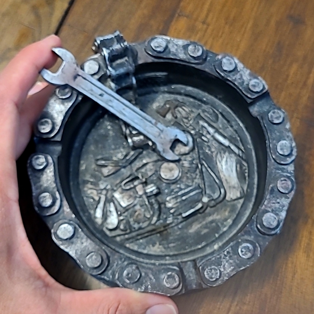 Ashtray made from metal